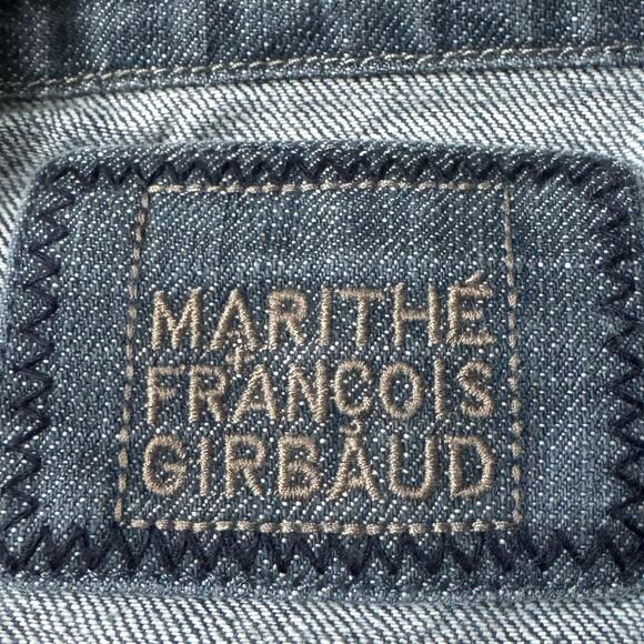 Marithe Francois Girbaud Mens 4XL Denim Trucker Jacket Blue Grey Jean Jacket - Picture 3 of 14